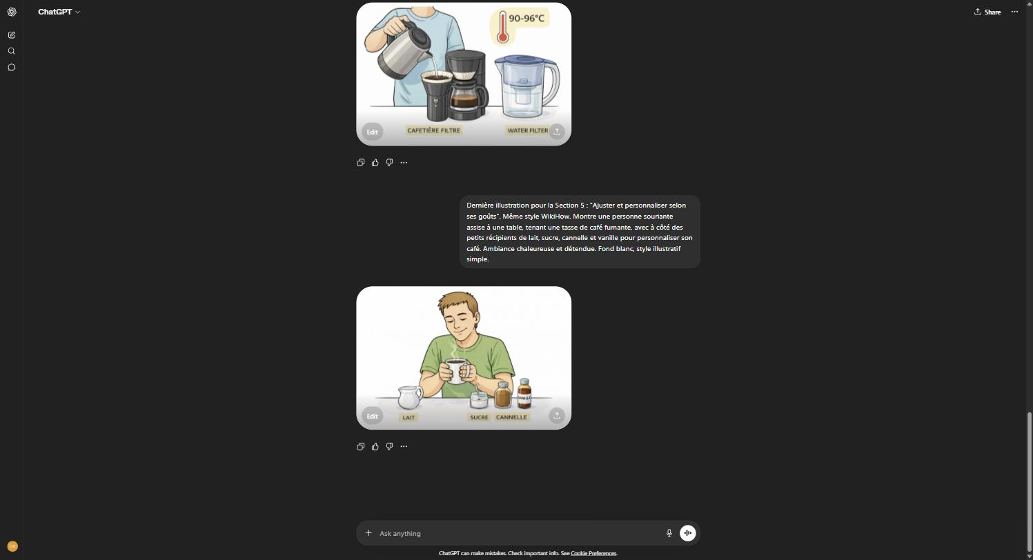 Déguster un café personnalisé avec lait, sucre et cannelle